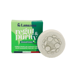 SHAMPOING SOLIDE CHEVEUX GRAS ARGILE VERTE ET SPIRULINE SANS HE...